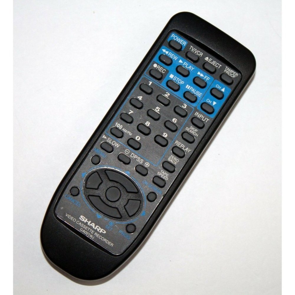Sharp GA021WJ Video Cassette Recorder Remote Control